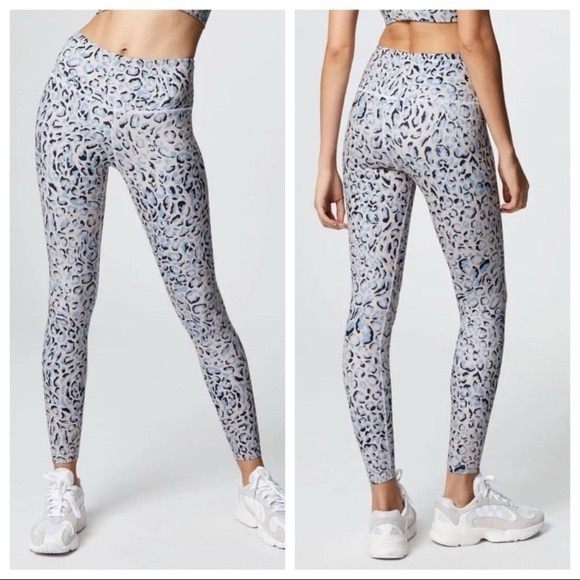 Varley The Century High-Rise Leggings in Cashmere Cheetah, size Small - Picture 1 of 13